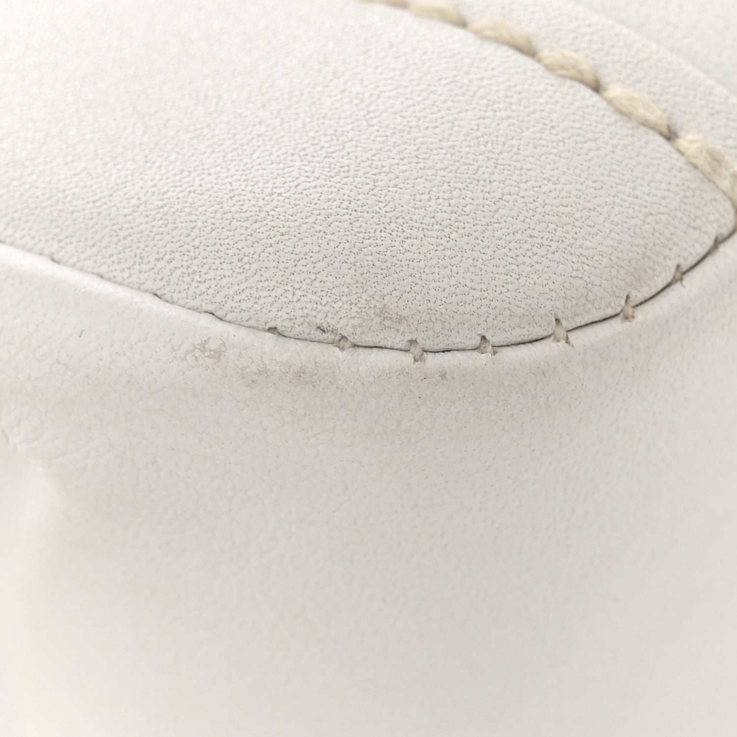 Calfskin Quilted Wild Stitch Large Flap White