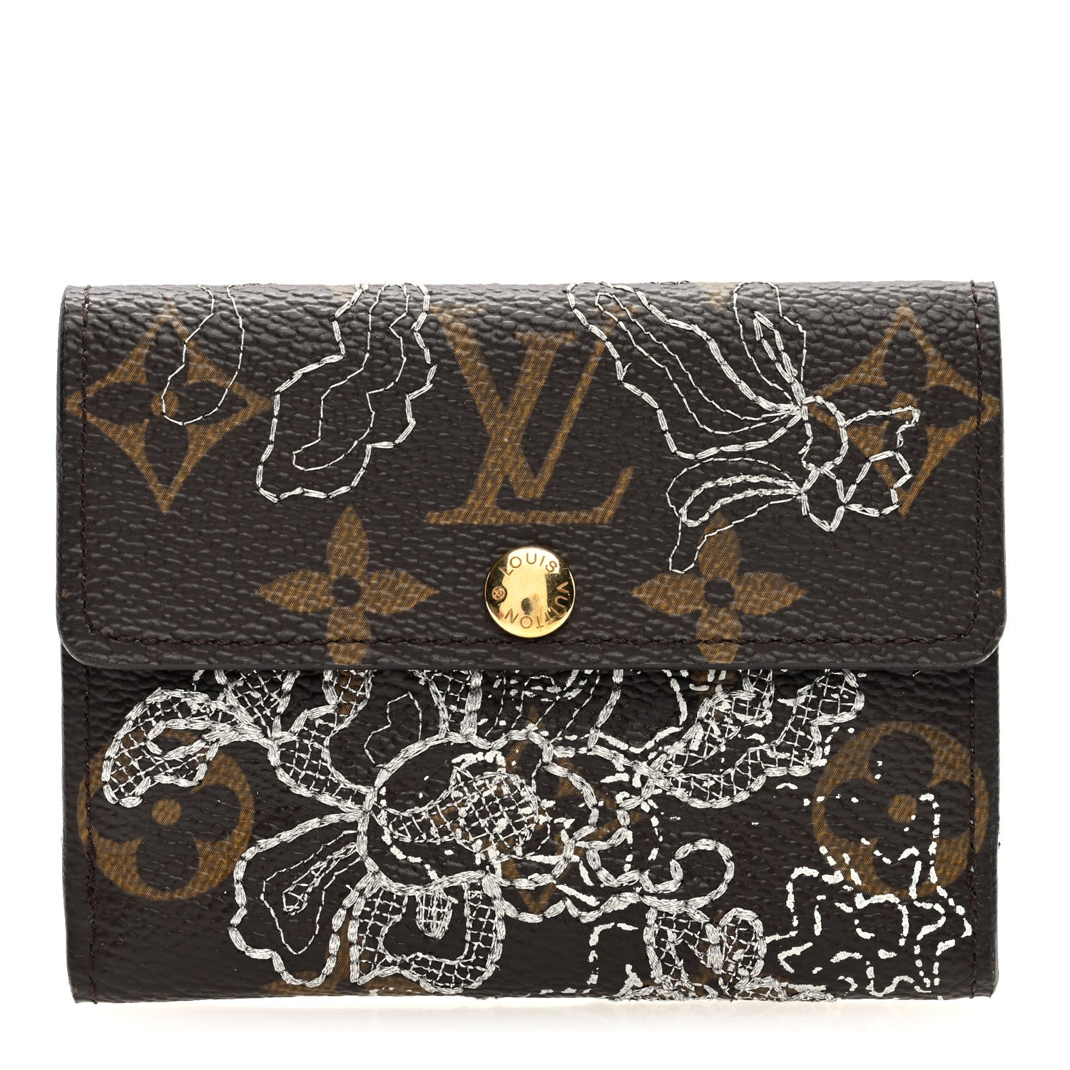 Monogram Dentelle Elise Wallet Silver