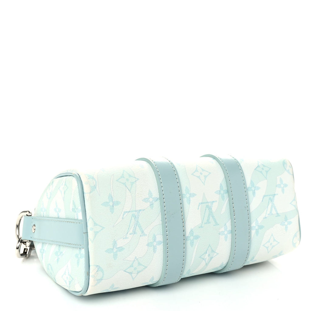 Monogram Aquagarden Keepall Bandouliere 25 Crystal Blue