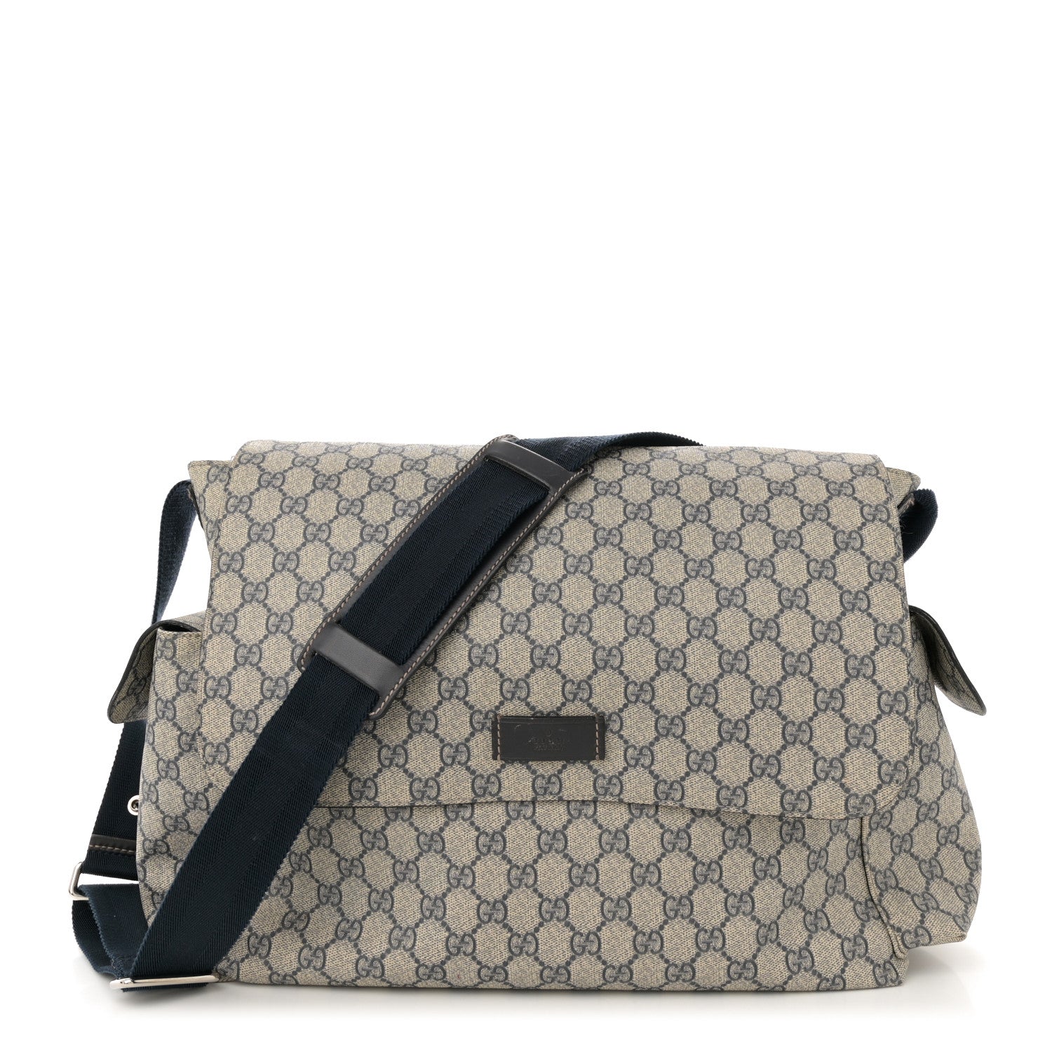 GG Plus Monogram Messenger Diaper Bag Navy