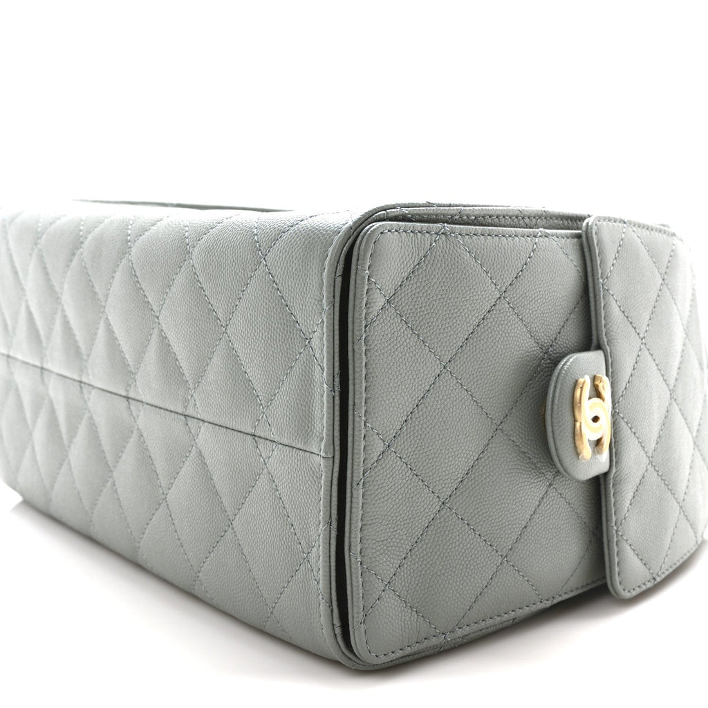 Caviar Quilted Small Chanel 25 Handbag Light Green
