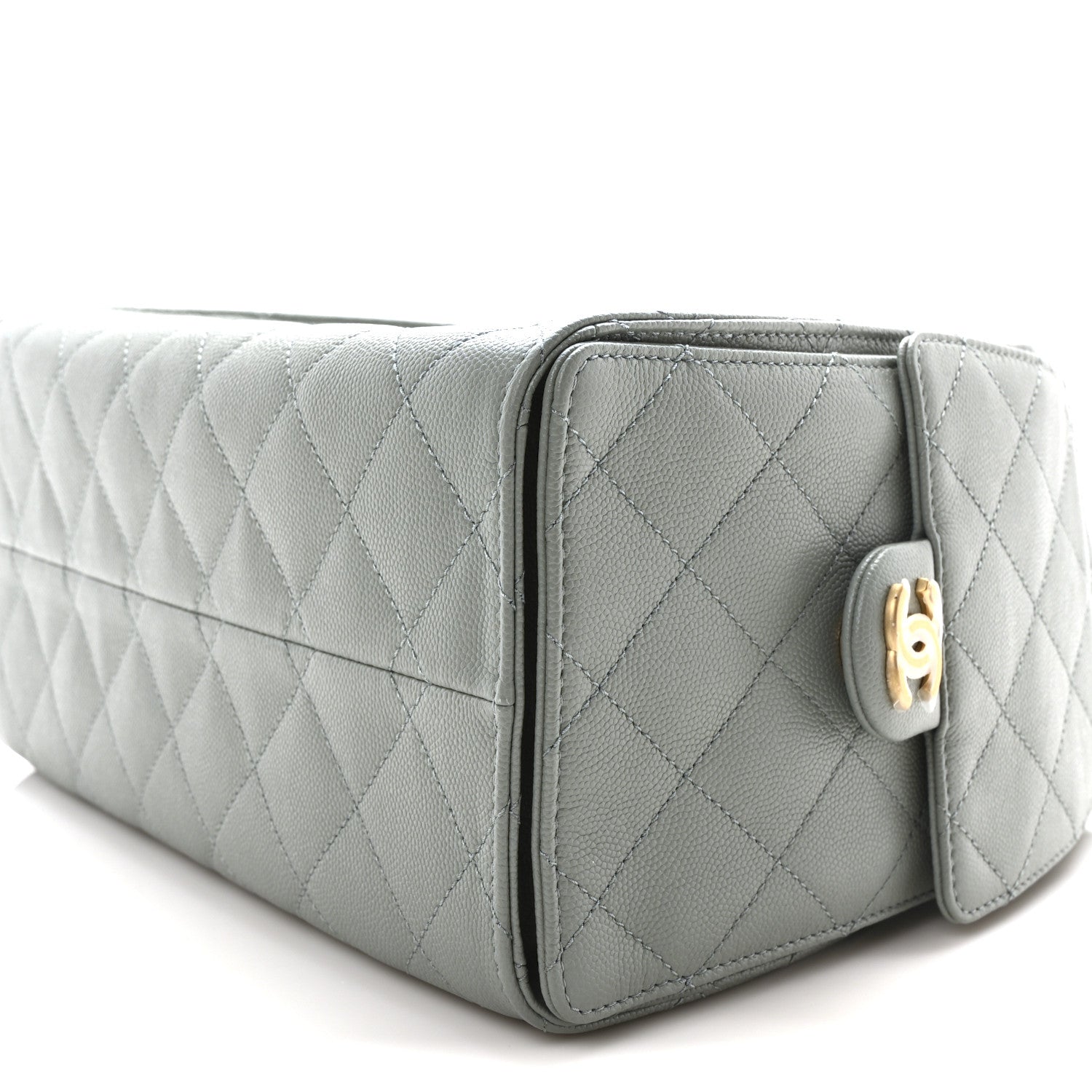 Caviar Quilted Small Chanel 25 Handbag Light Green
