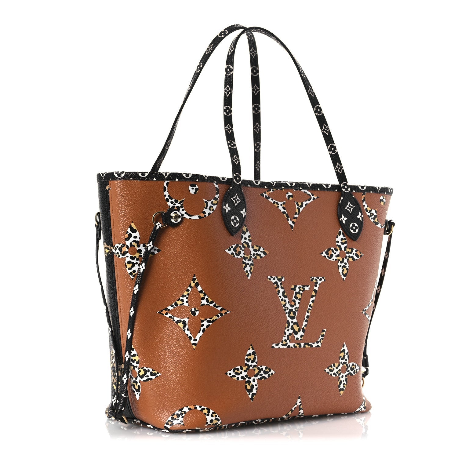 Monogram Giant Jungle Neverfull MM Black