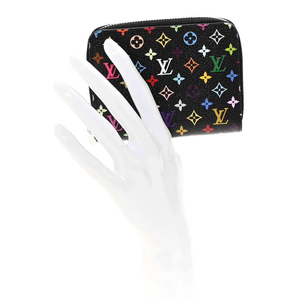 LV x TM Monogram Multicolor Zippy Coin Purse Black