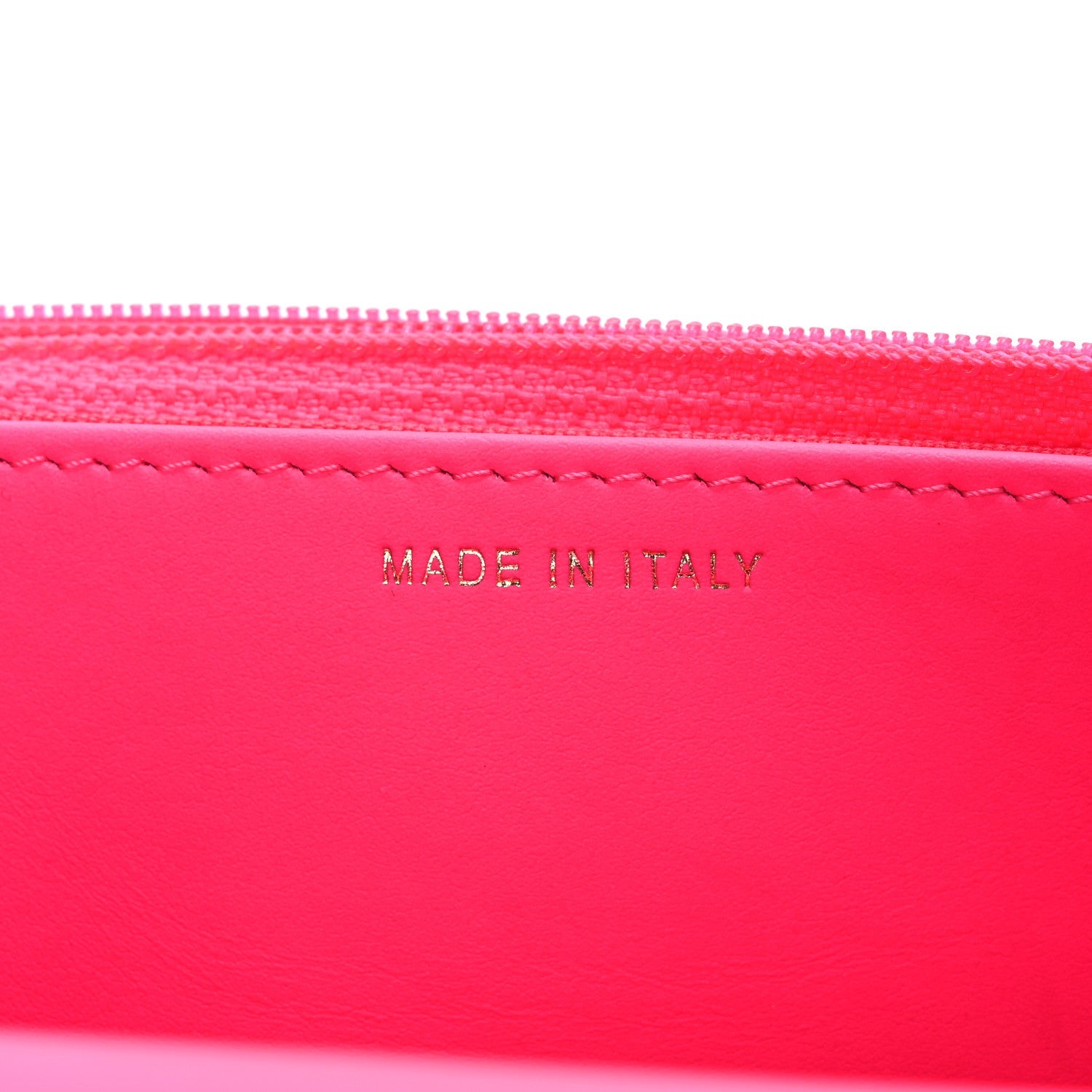 Patent Chevron Quilted Boy Wallet On Chain WOC Neon Pink