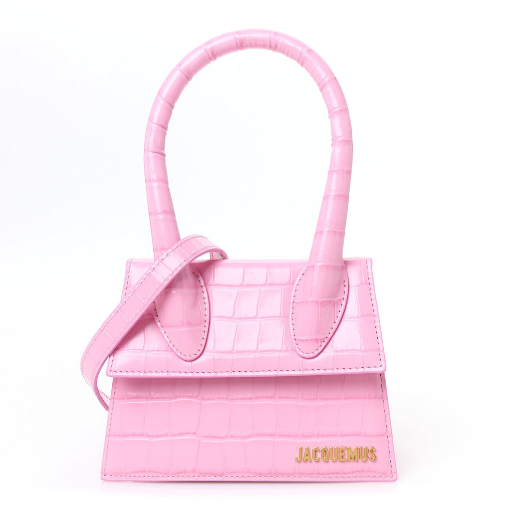 Calfskin Crocodile Embossed Le Chiquito Pink