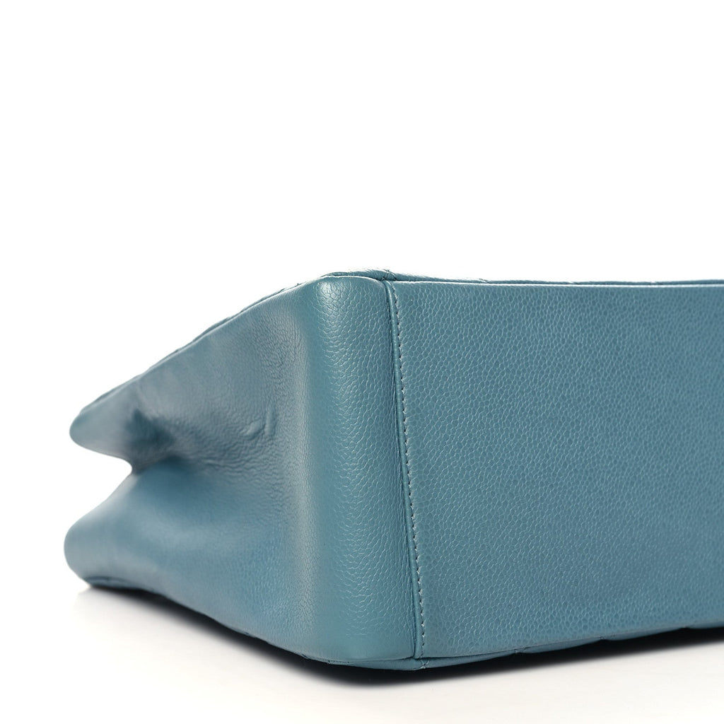 Caviar Quilted Grand Shopping Tote GST Blue
