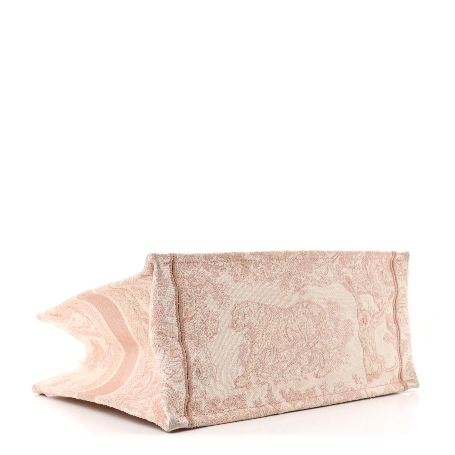 Canvas Embroidered Medium Dioriviera Toile De Jouy Book Tote Rose