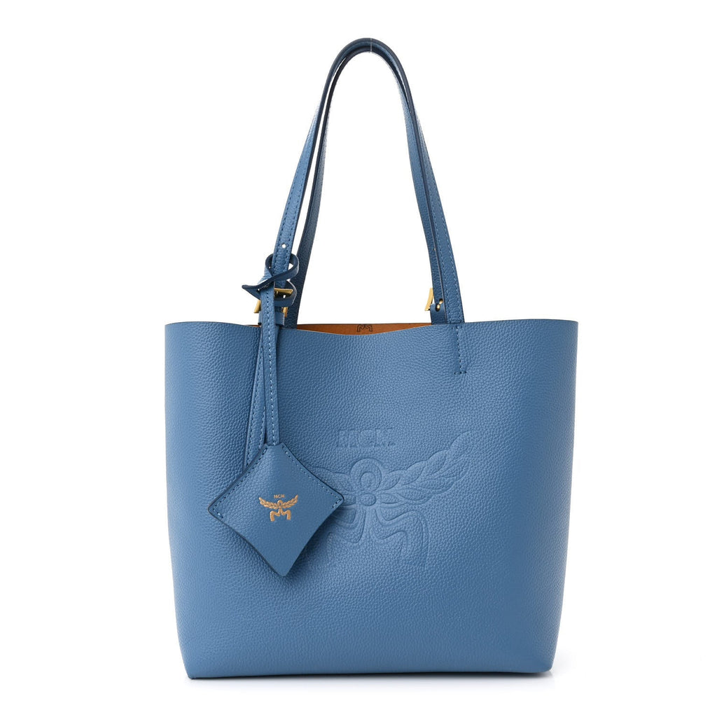 Grained Calfskin Visetos Himmel Reversible Tote Blue Heaven
