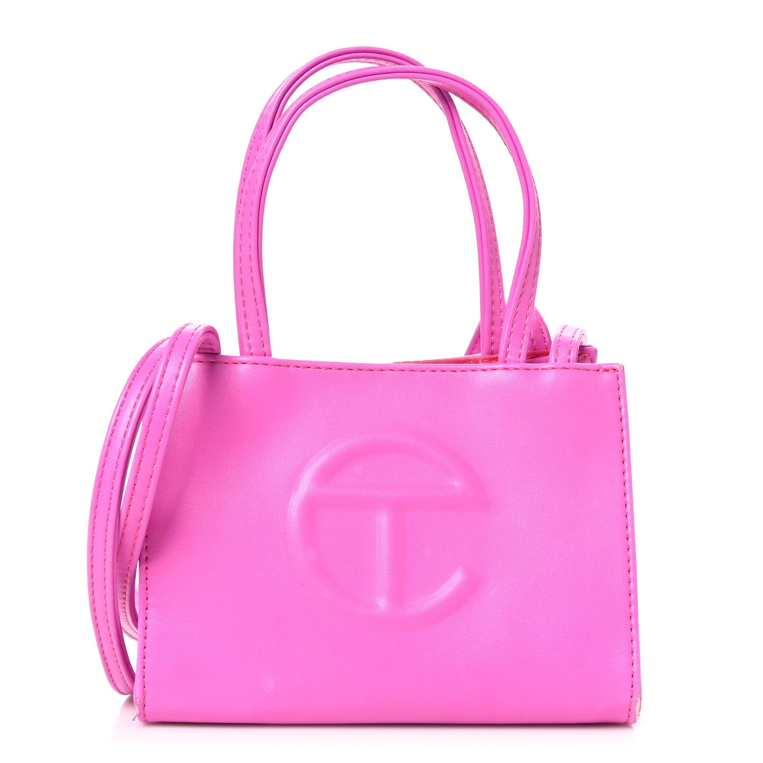 Vegan Leather Small Shopping Bag Azalea