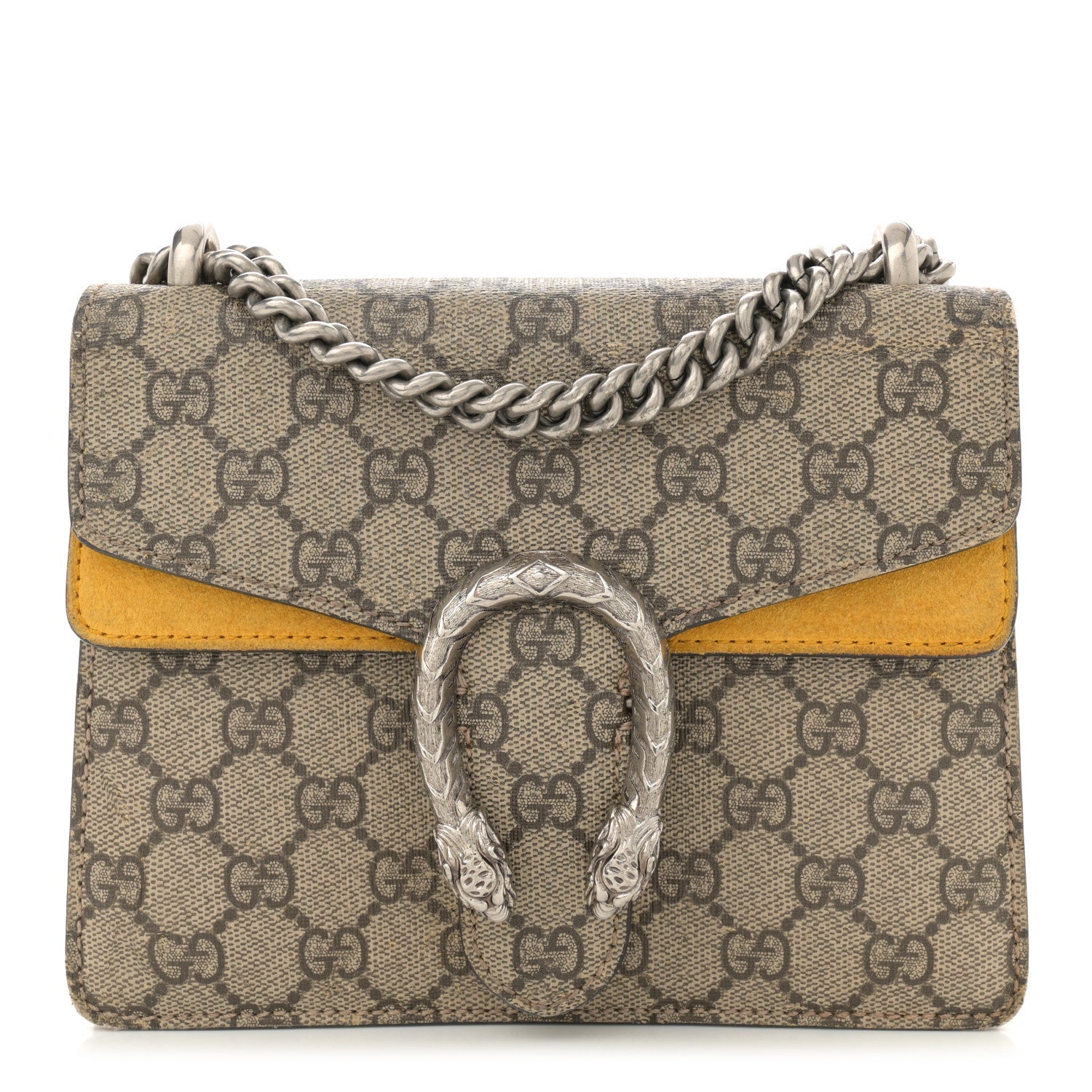 GG Supreme Monogram Mini Dionysus Shoulder Bag Yellow