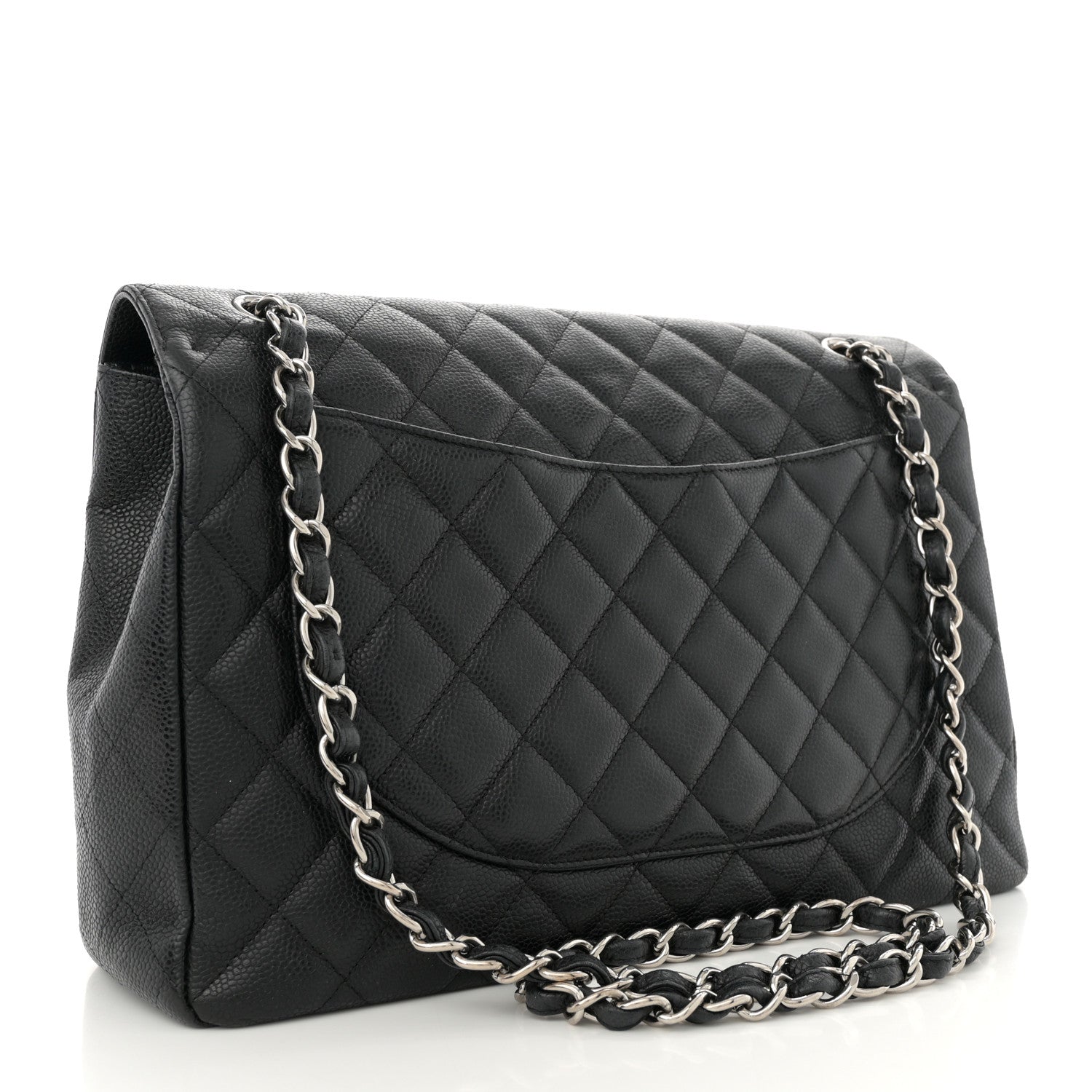 Caviar Quilted Maxi Single Flap Black