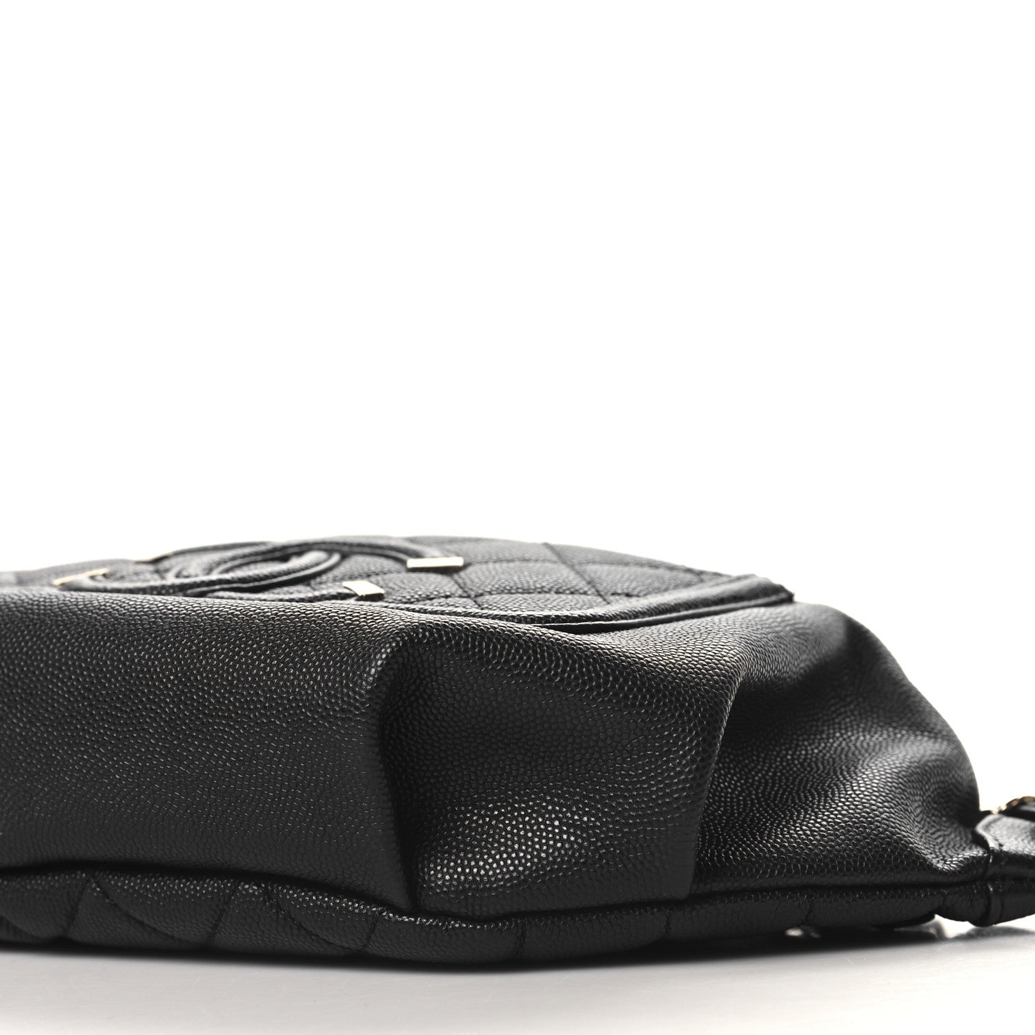 Caviar Quilted Filigree Waist Bag Black