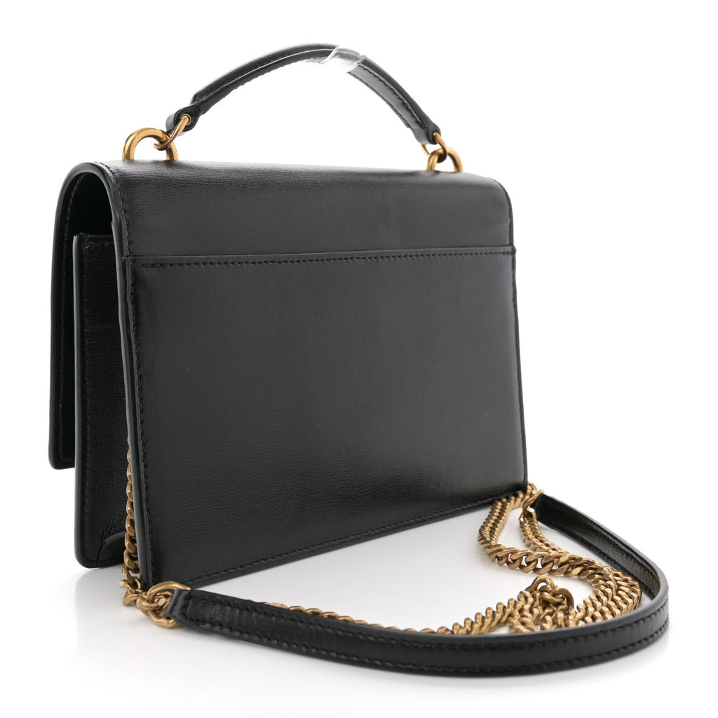 Calfskin Monogram Sunset Chain Wallet Black