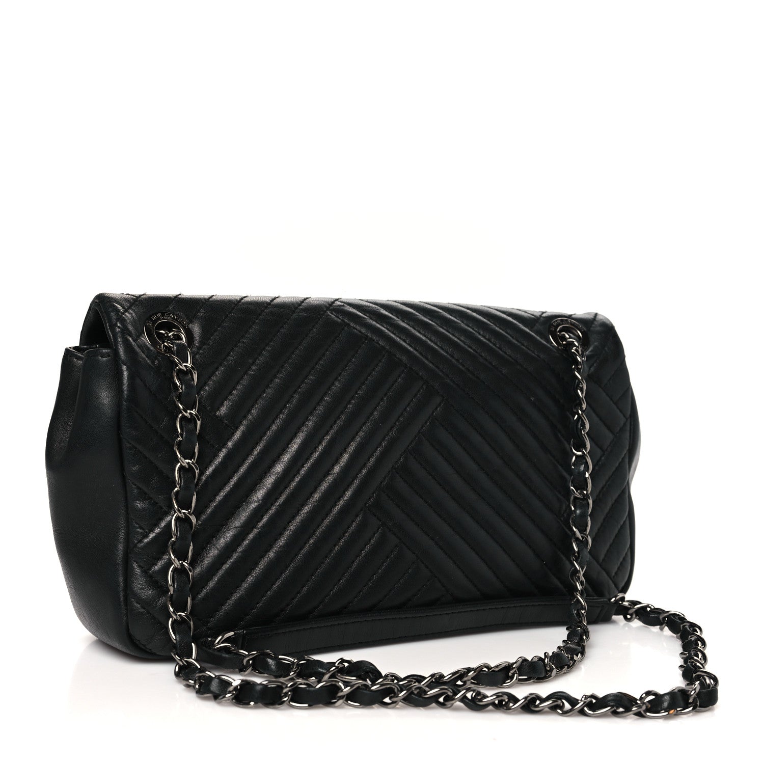 Lambskin Small CC Crossing Flap Black