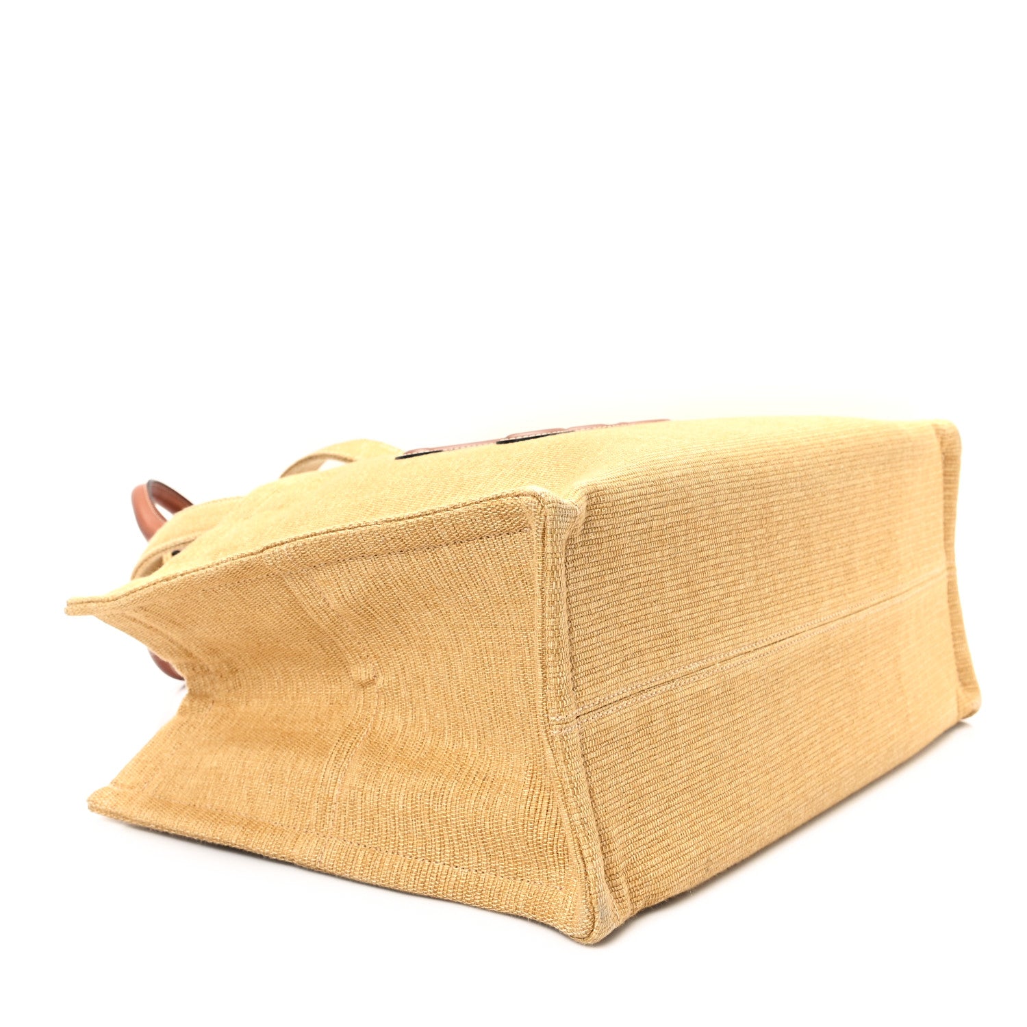 Canvas Calfskin Triomphe Large Cabas Thais Natural Tan