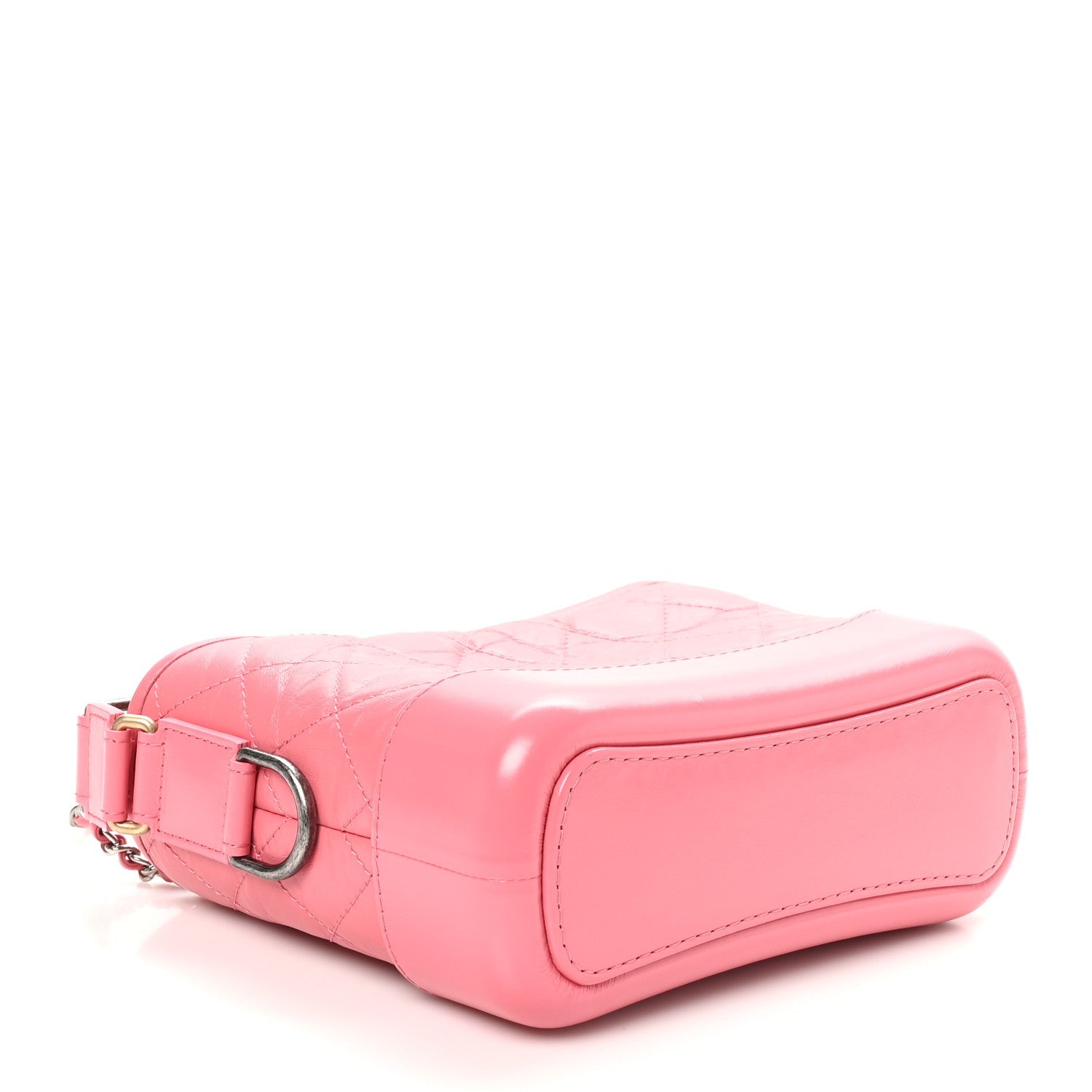 Aged Calfskin Quilted Small Gabrielle Hobo Rose