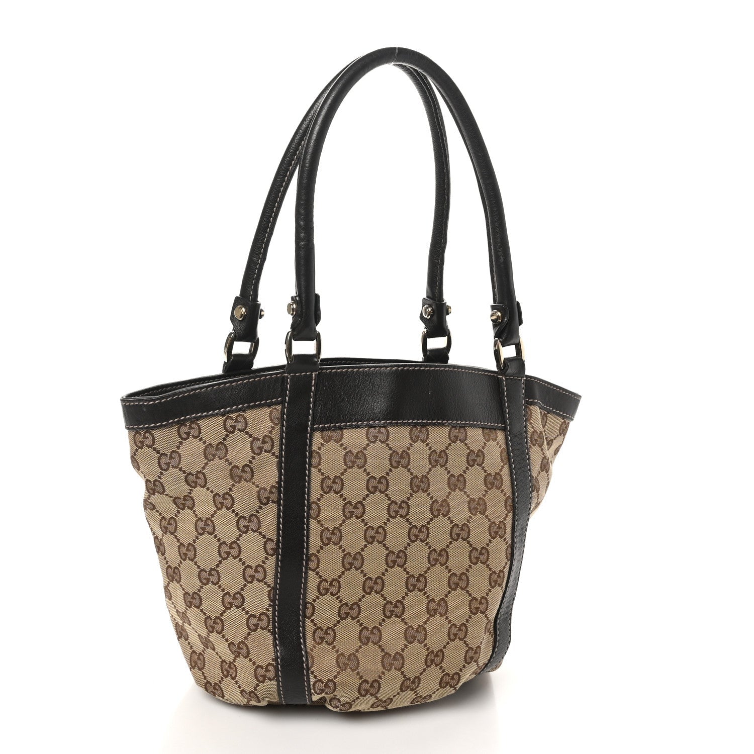 Monogram Small Gold D Ring Tote Brown