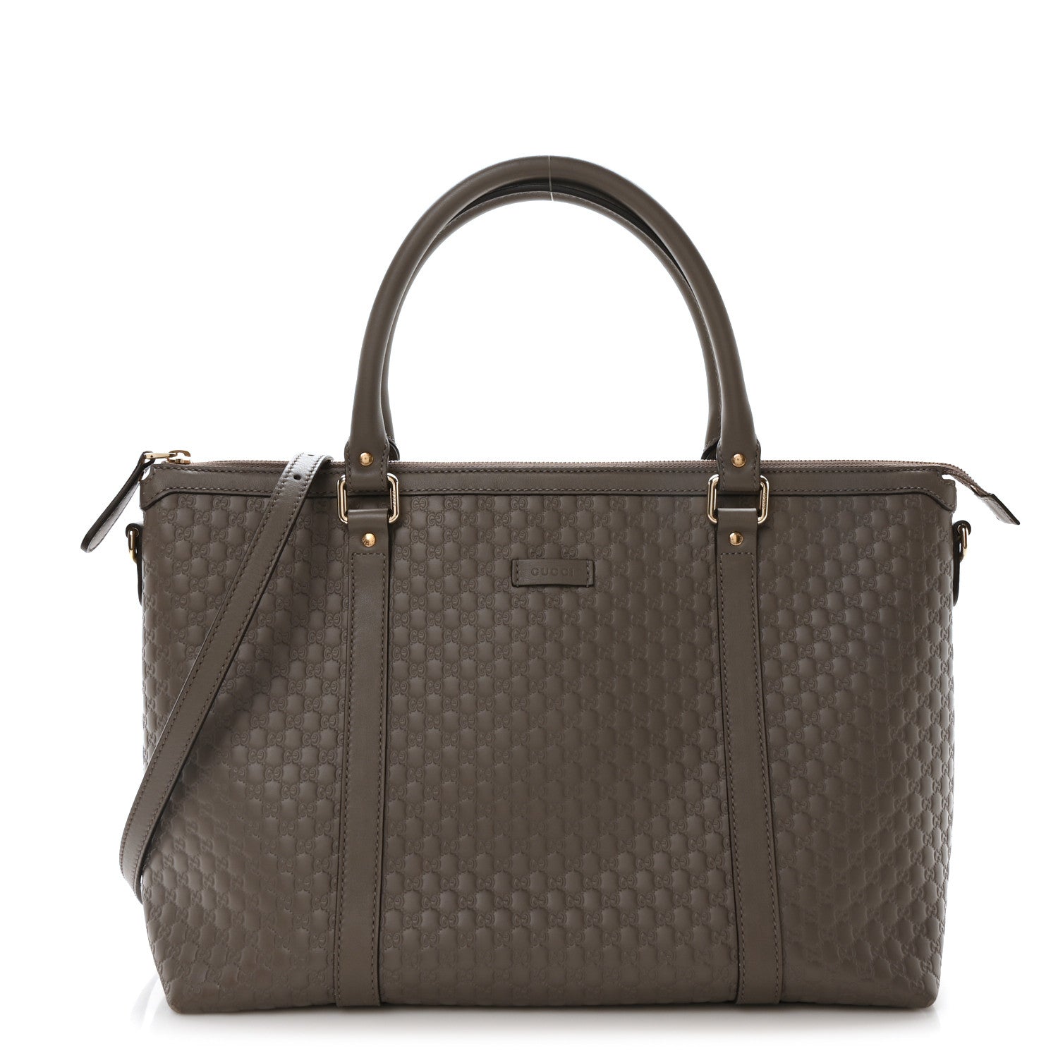 Soft Microguccissima Medium Zippered Satchel Loess