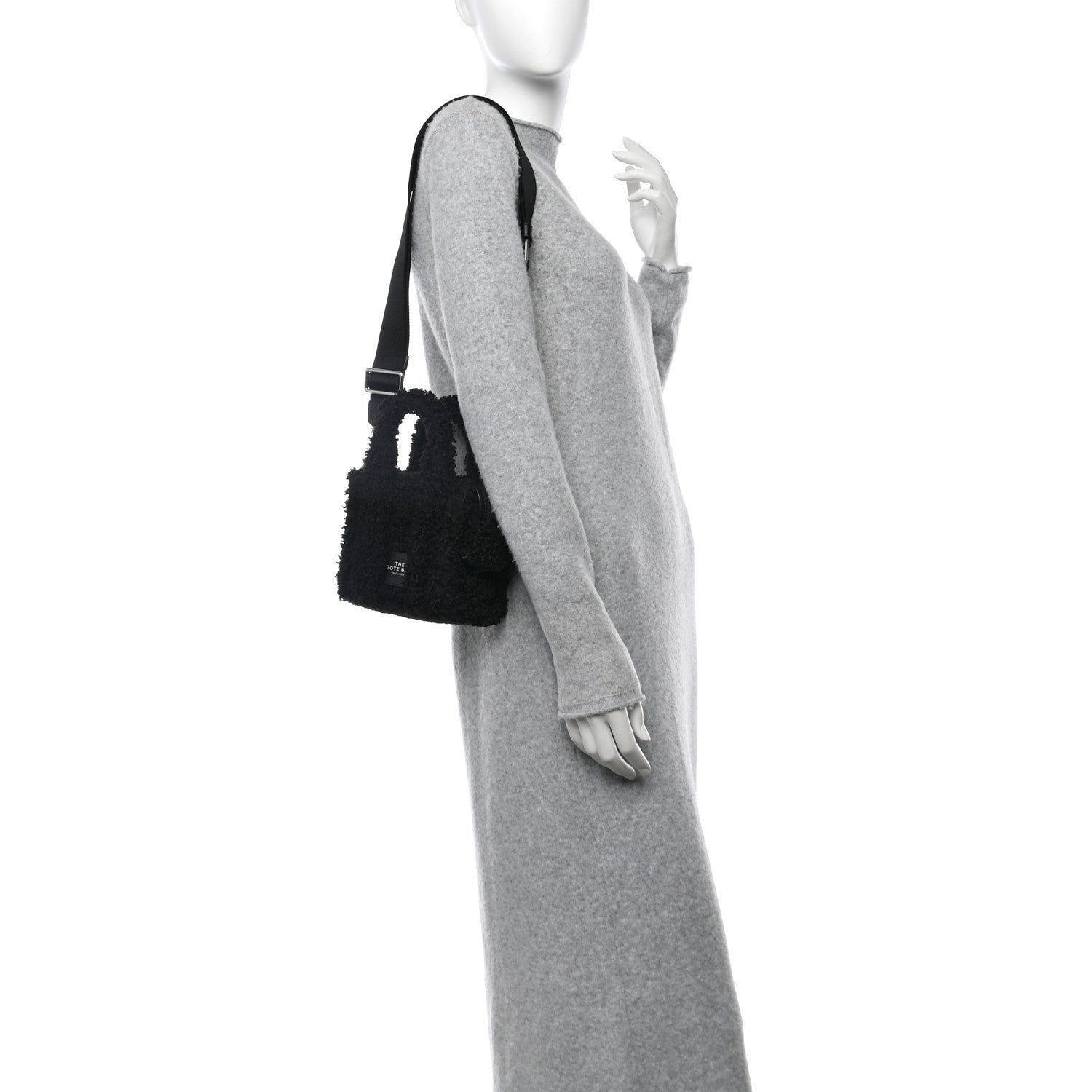 Polyester Cotton Mini The Teddy Traveler Tote Bag Black