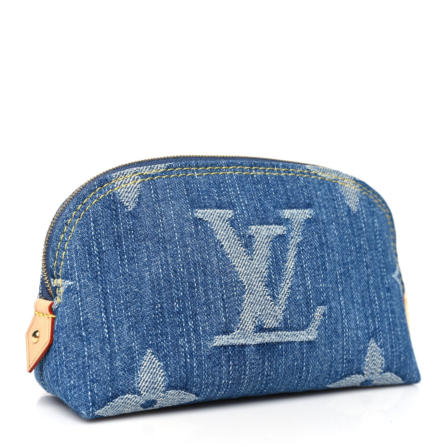 Denim Giant Monogram Pochette Cosmetique PM Denim Blue