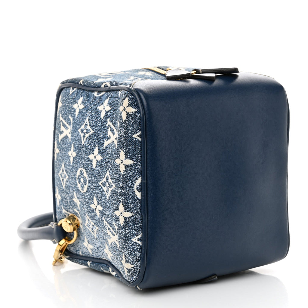 Monogram Jacquard Denim Square Bag Bleu