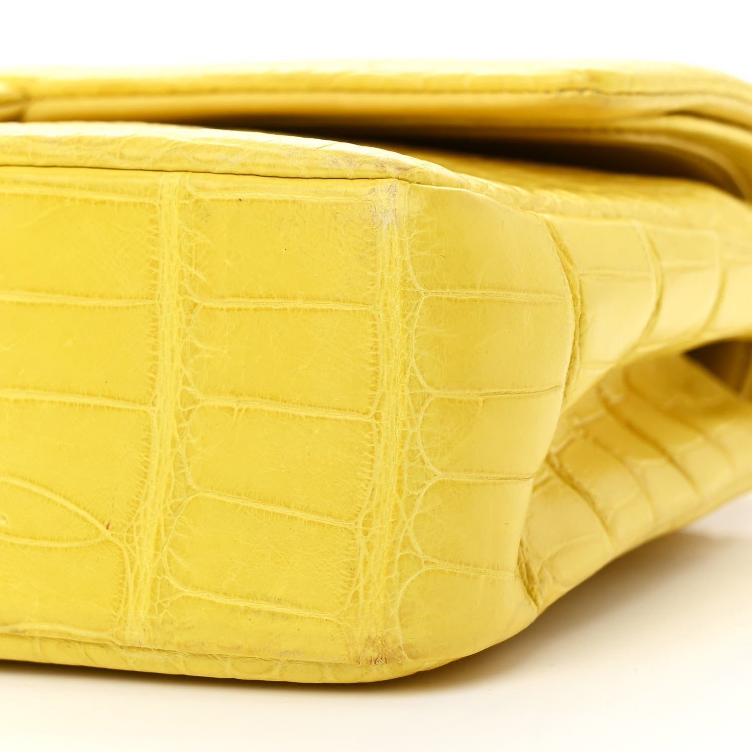 Alligator Medium Double Flap Yellow