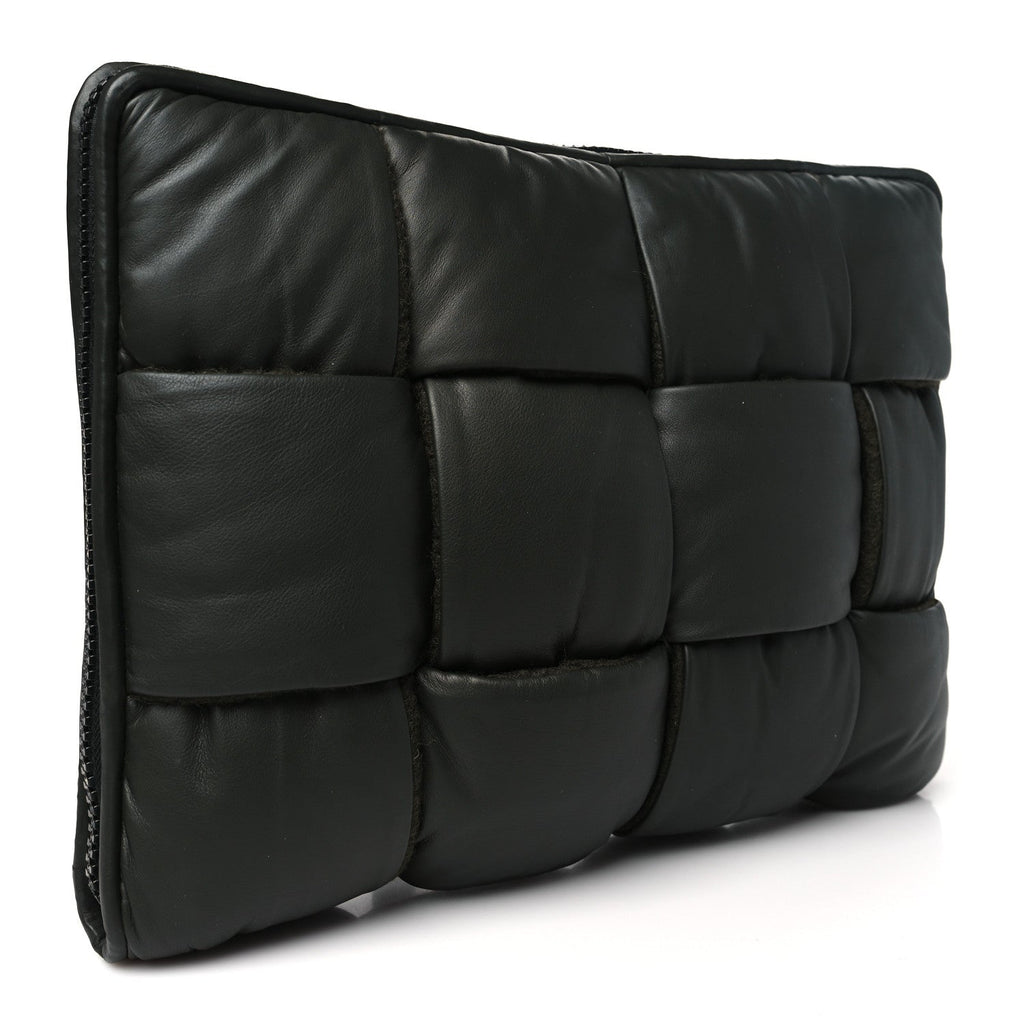 Calfskin Maxi Intrecciato Puffy Laptop Pouch Camping