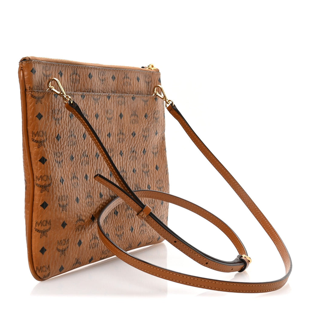 Visetos Medium Crossbody Pouch Cognac