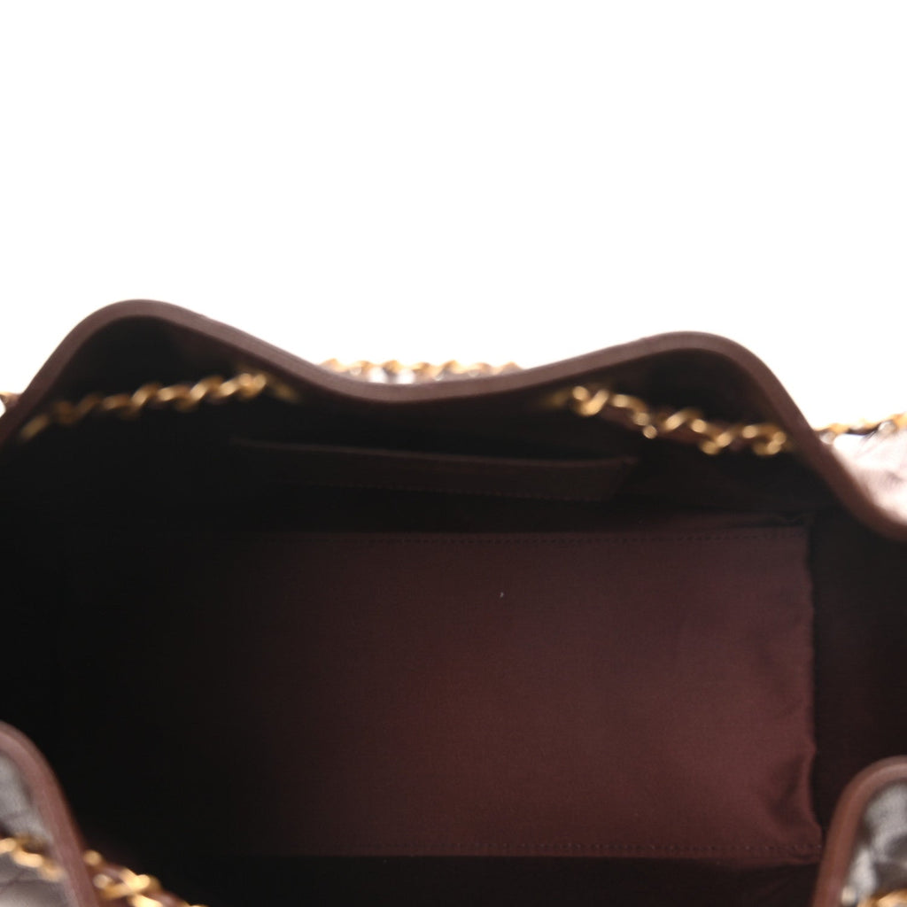 Caviar Quilted Small Chanel 25 Handbag Dark Brown