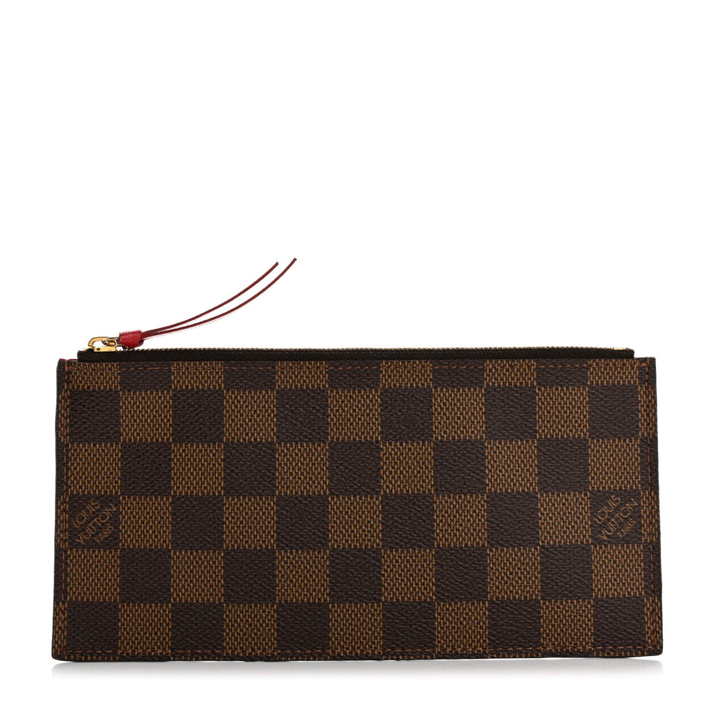 Damier Ebene Felicie Chain Wallet Zippered Insert