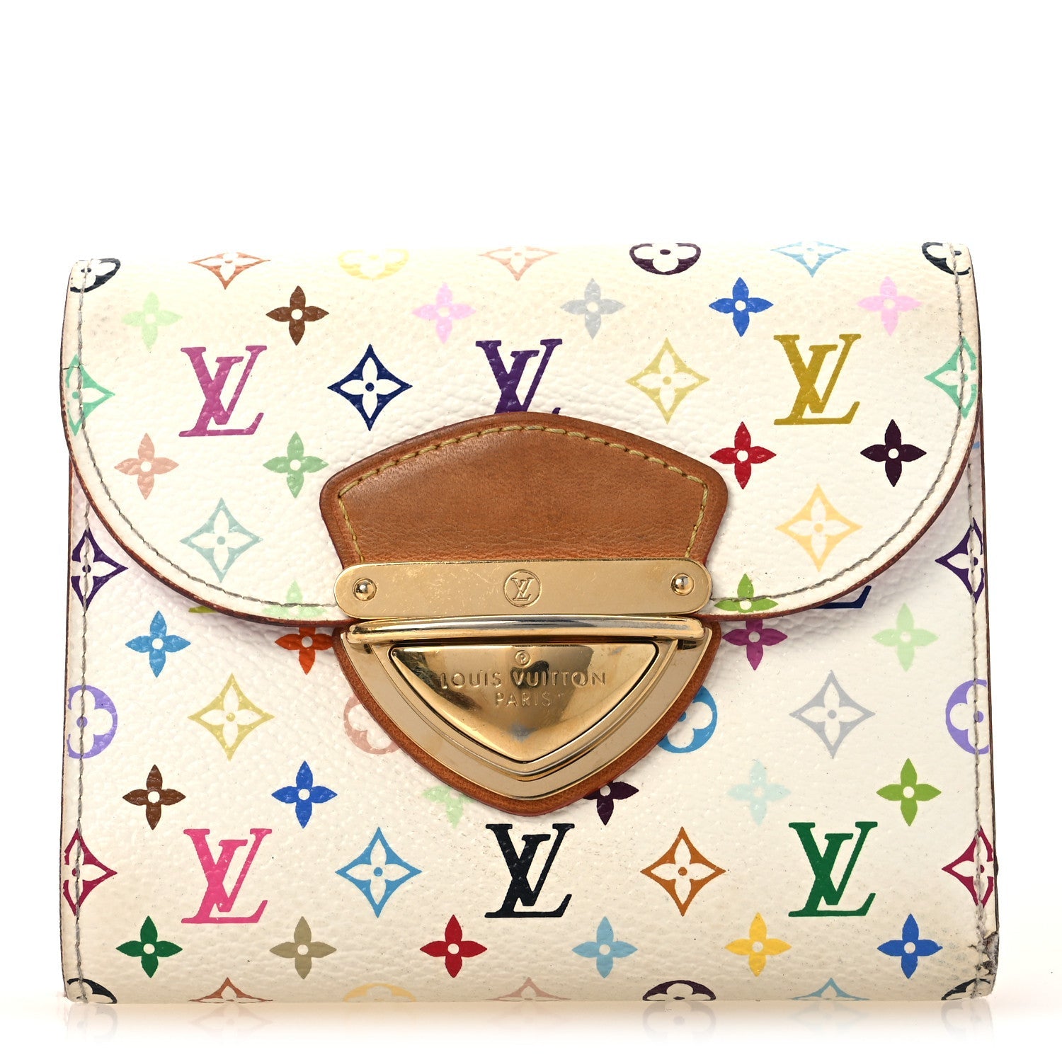 Monogram Multicolor Joey Wallet White Litchi