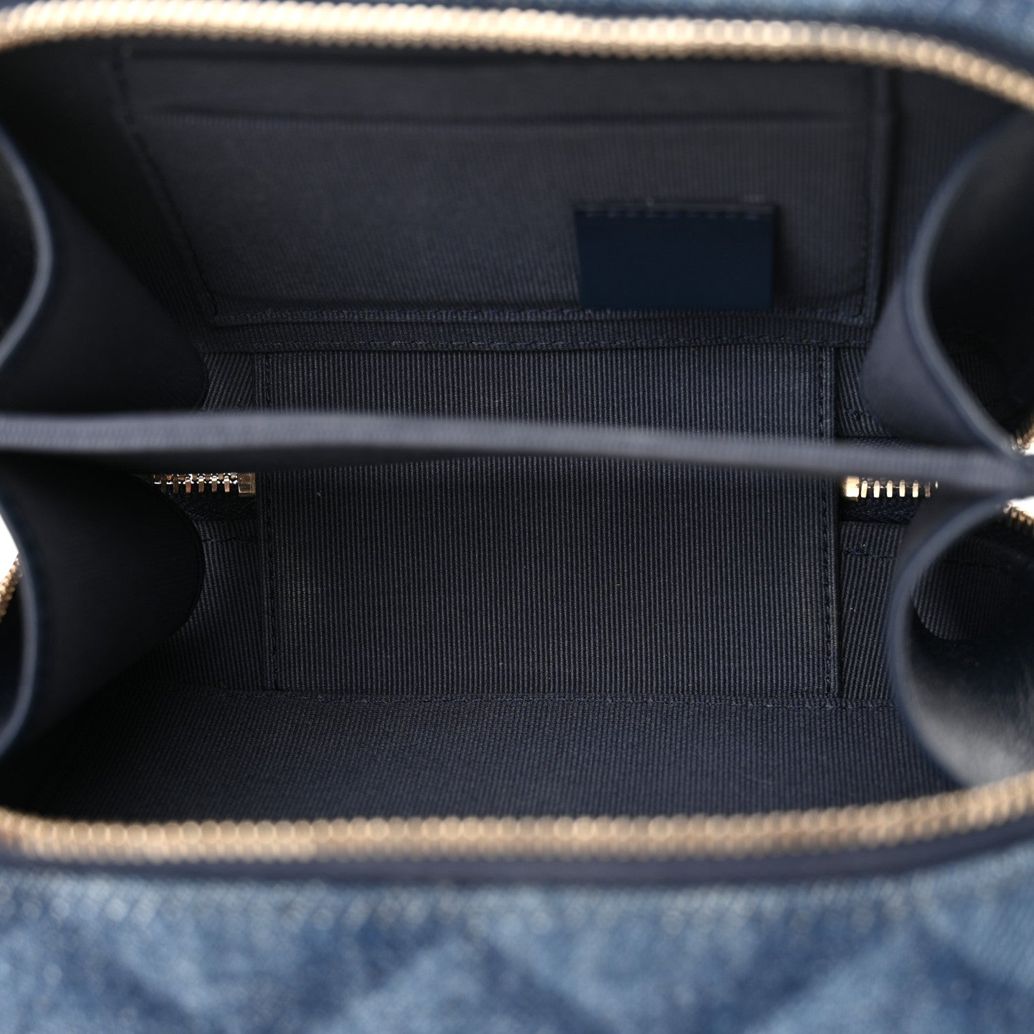 Printed Denim CC Camera Case Blue