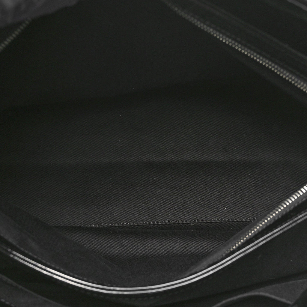 Patent Quilted Large Just Mademoiselle Bowling Bag Black