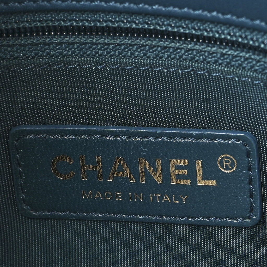 Shearling Lambskin Small Coco Handle Flap Blue
