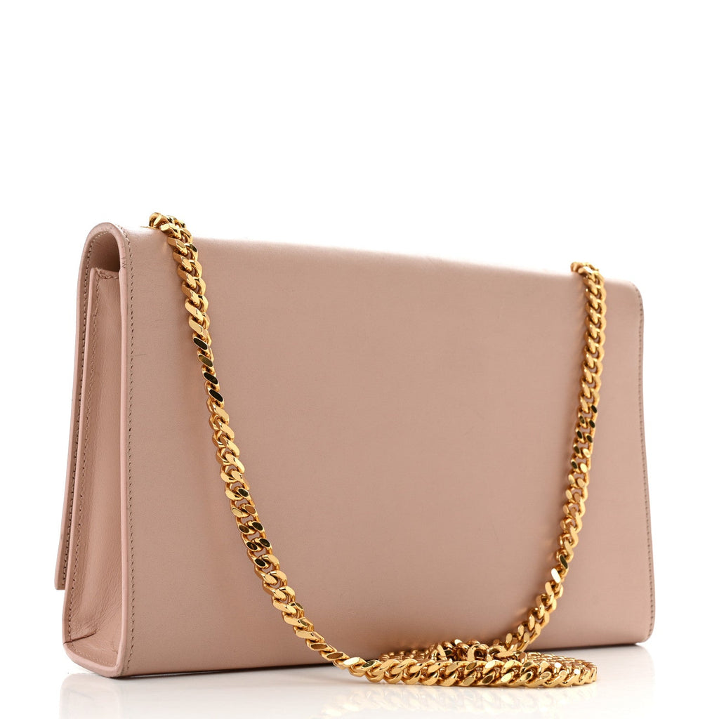 Smooth Calfskin Medium Classic Monogram Kate Tassel Satchel Pink