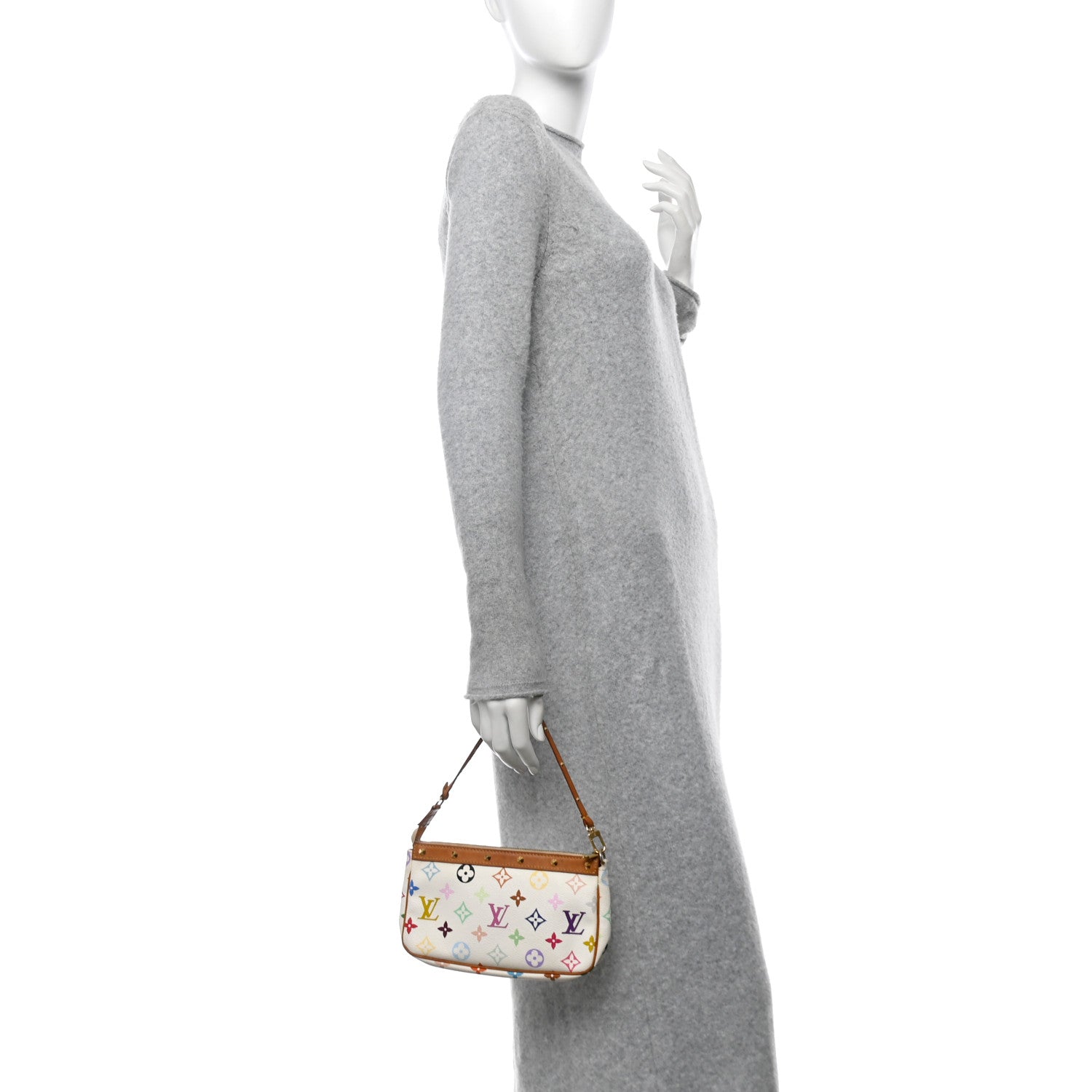 Monogram Multicolor Pochette Accessories White