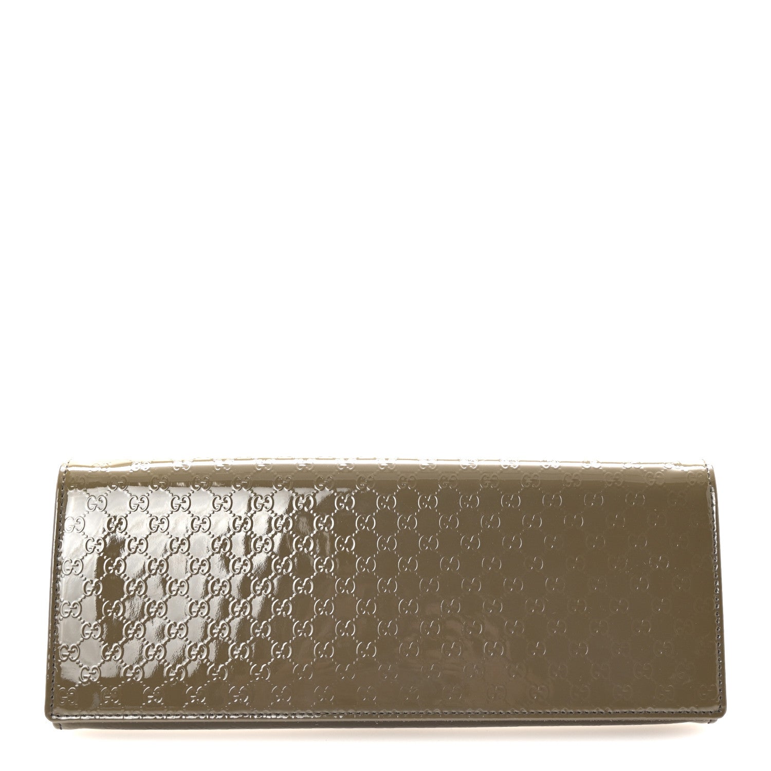 Patent Microguccissima Small Broadway Clutch Grey Field