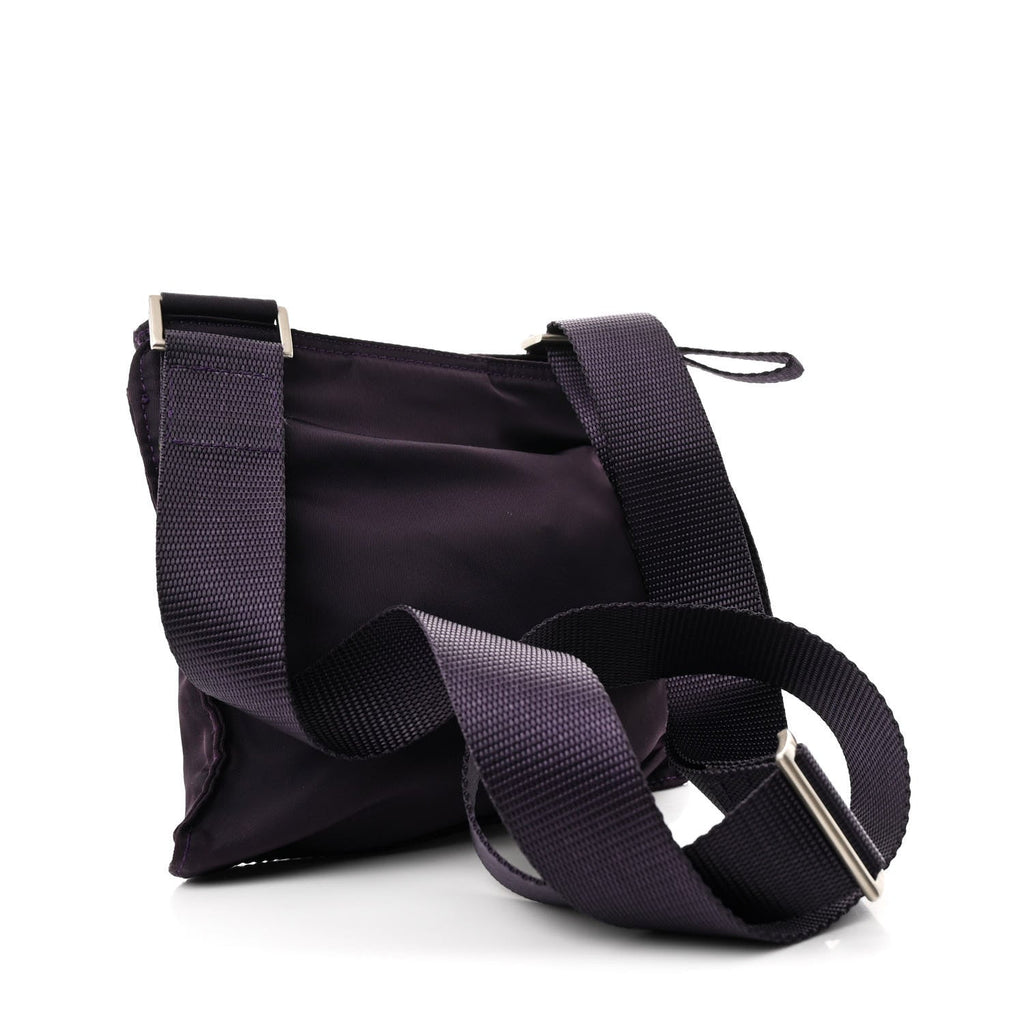 Tessuto Nylon Small Flat Messenger Bag Granato