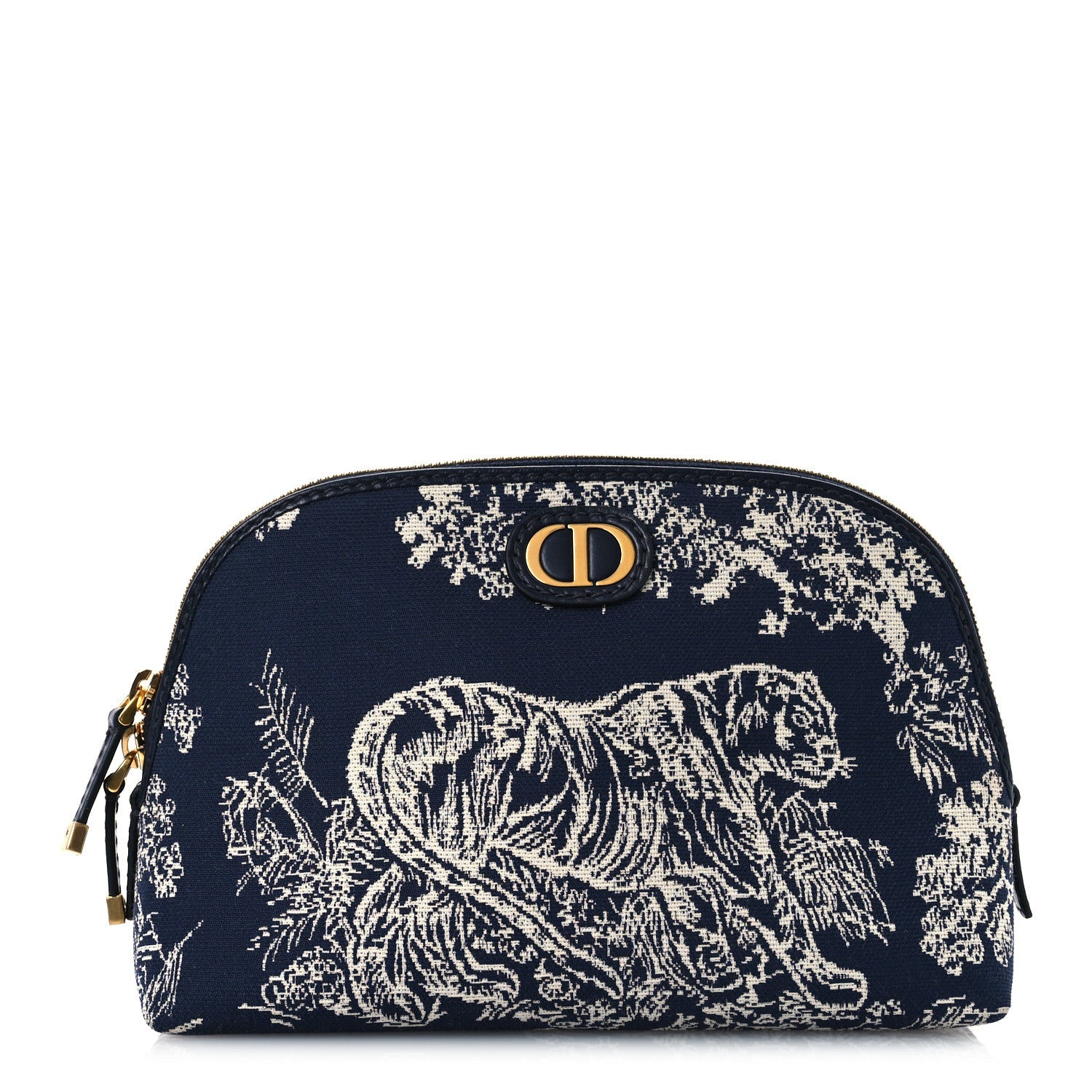 Embroidered Toile De Jouy 30 Montaigne Cosmetic Pouch Blue