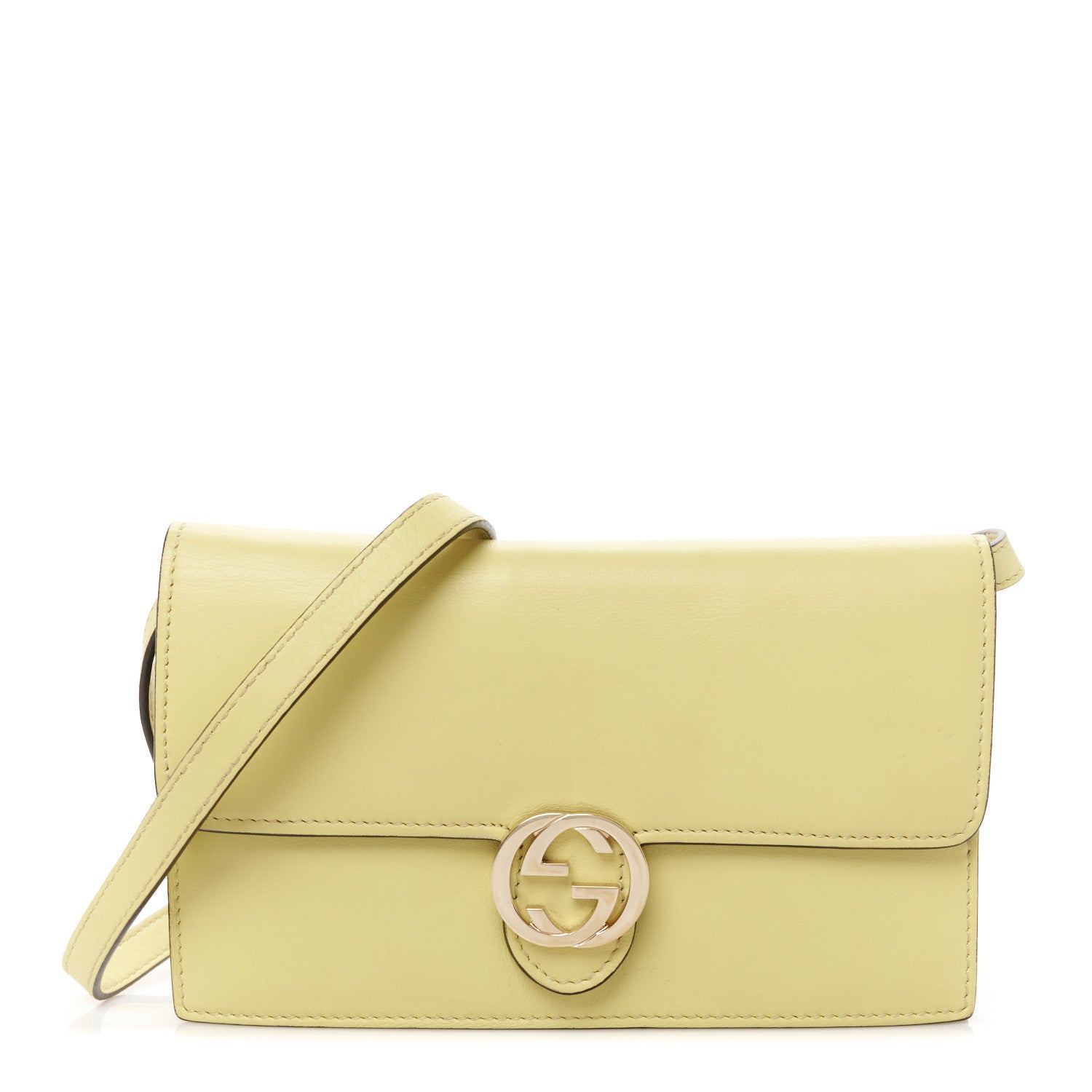 Moon Calfskin Icon Wallet Mimosa Flower