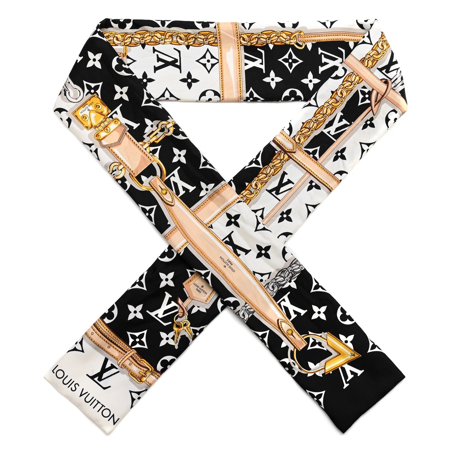 Silk Monogram Confidential Bandeau Black