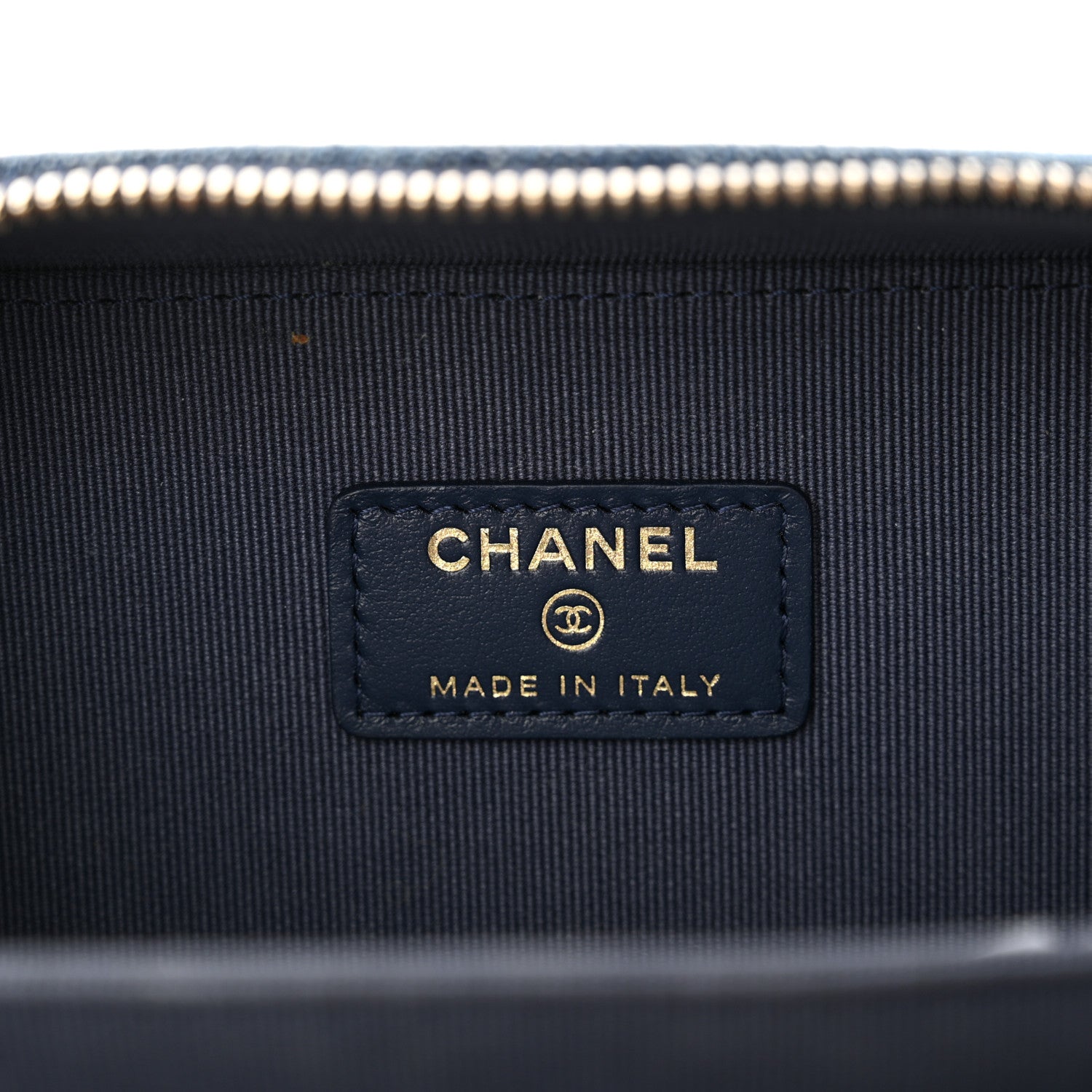 Printed Denim CC Camera Case Blue