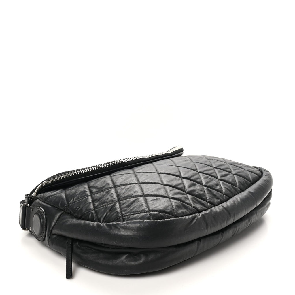 Nylon Quilted XL Coco Cocoon Messenger Black