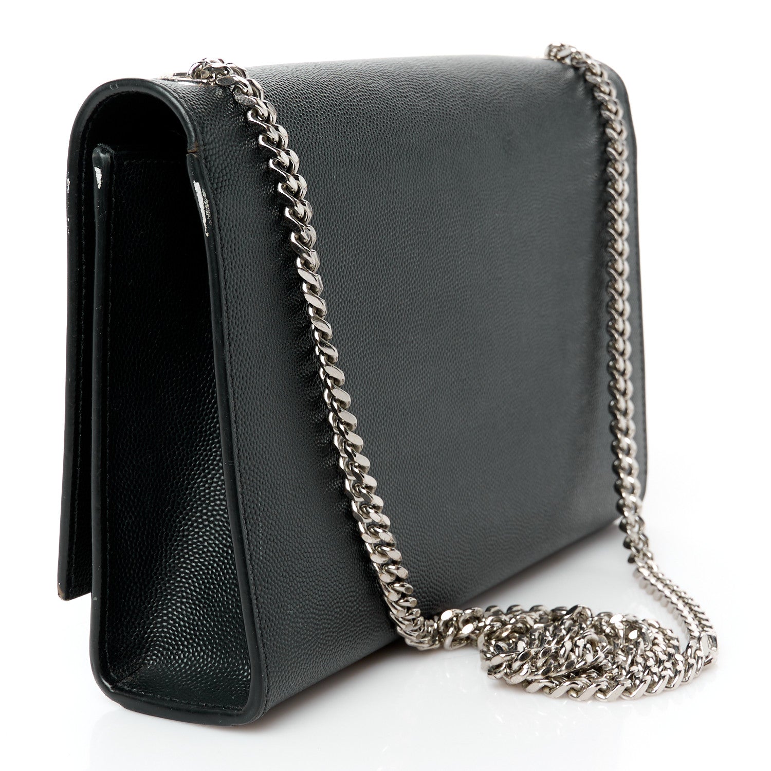 Grain De Poudre Medium Classic Monogram Kate Satchel Black