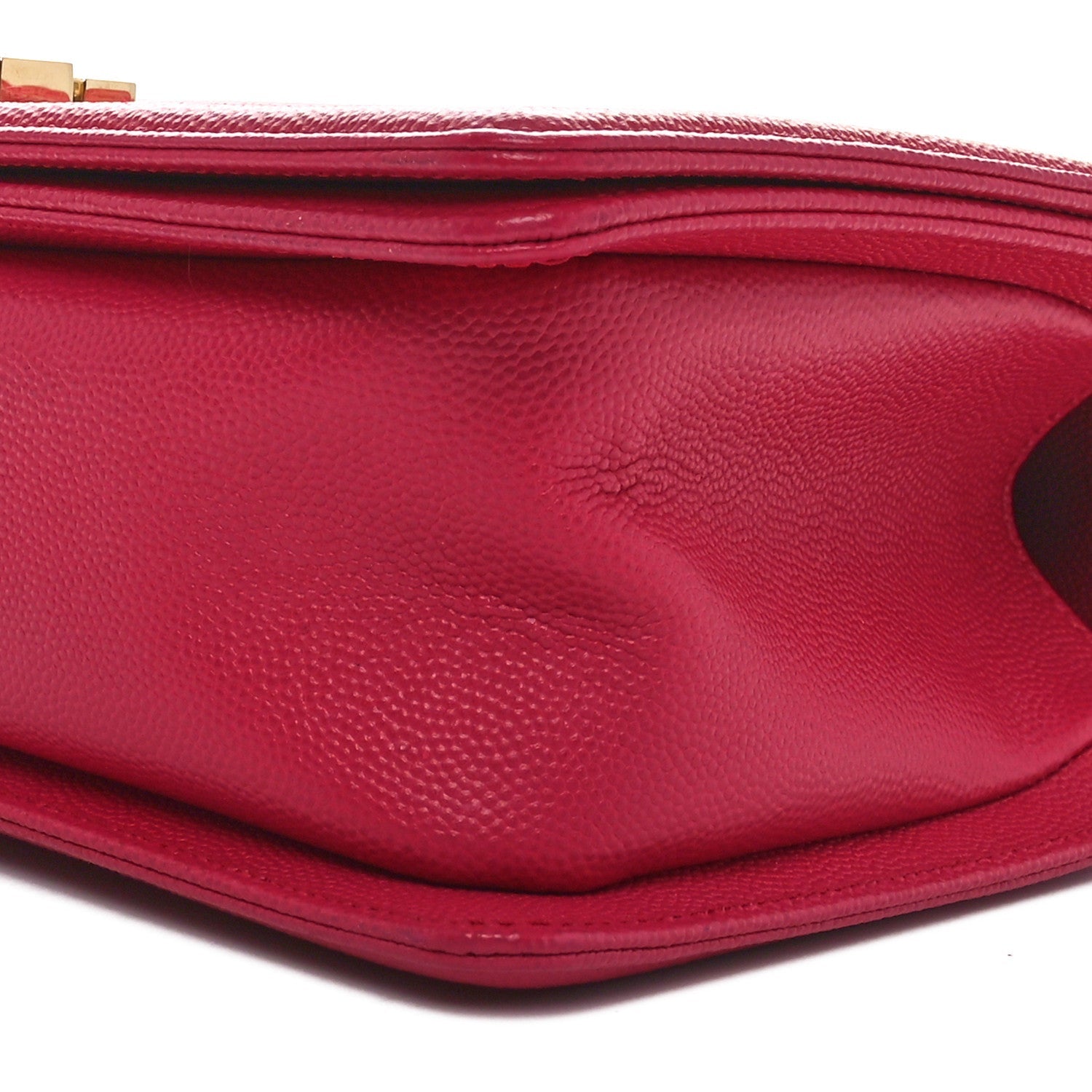 Caviar Quilted Medium Boy Flap Dark Pink