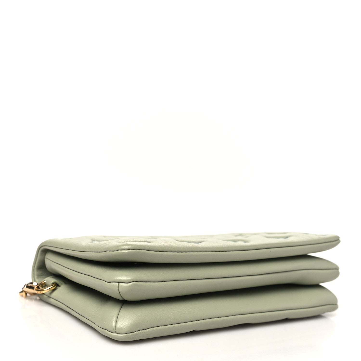 Lambskin Embossed Monogram Pochette Coussin Green