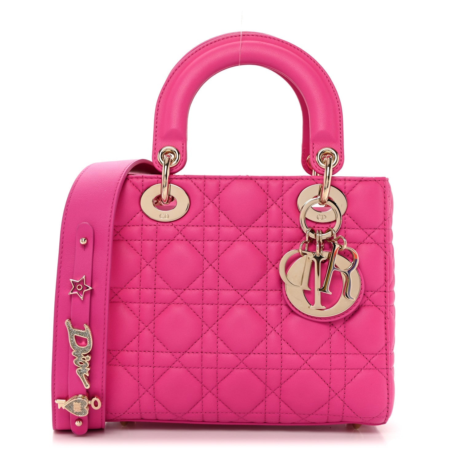 Lambskin Cannage Small My ABCDior Lady Dior Magenta