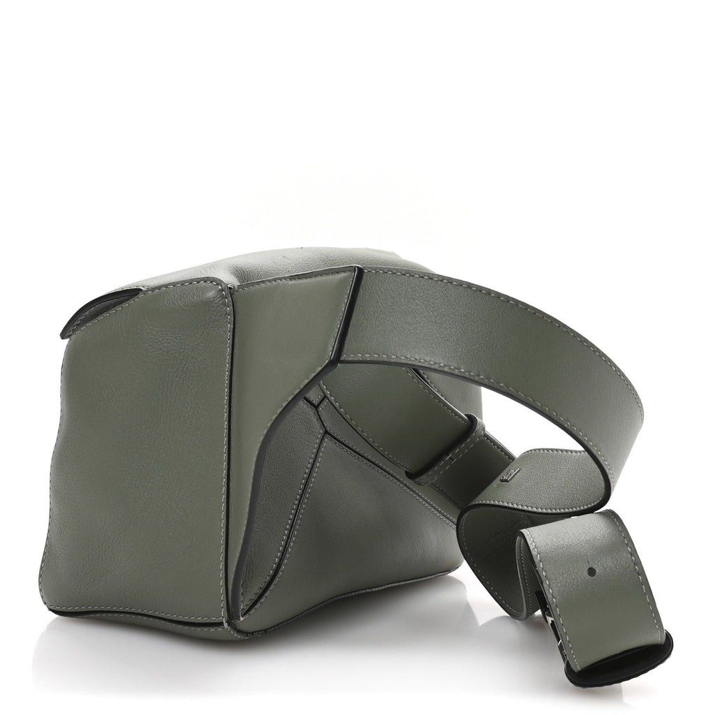 Calfskin Puzzle Bumbag Dark Sage