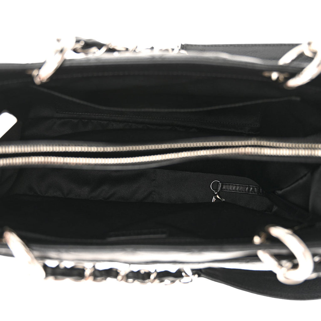 Caviar Quilted Grand Shopping Tote GST Black